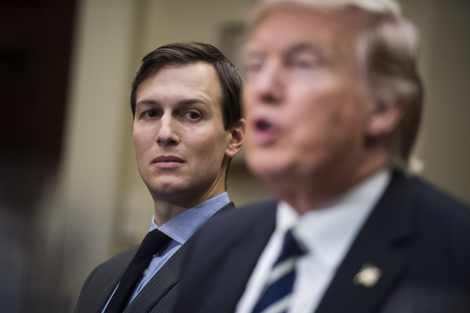 Jared Kushner, left, and President Trump, his father-in-law. (Jabin Botsford/Washington Post)